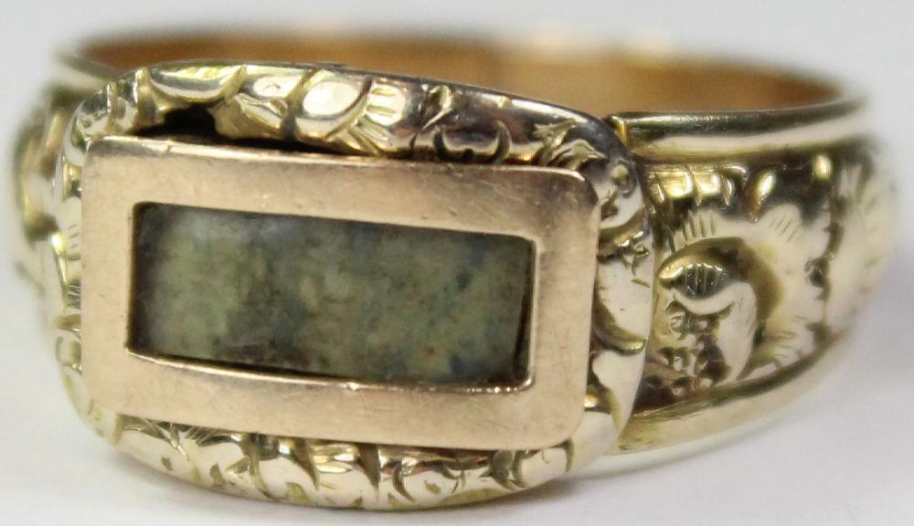 Antique Mourning Ring in 12... image