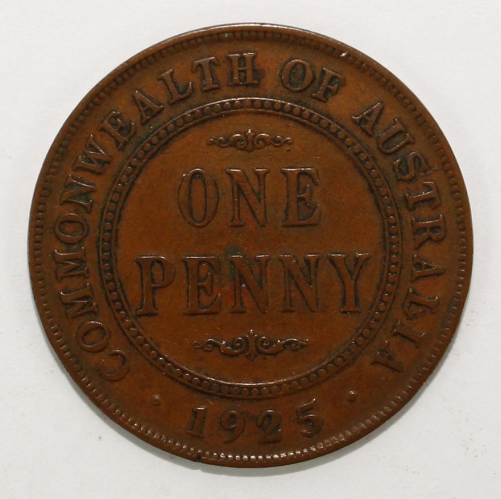 Australia 1925 Penny, good ... image