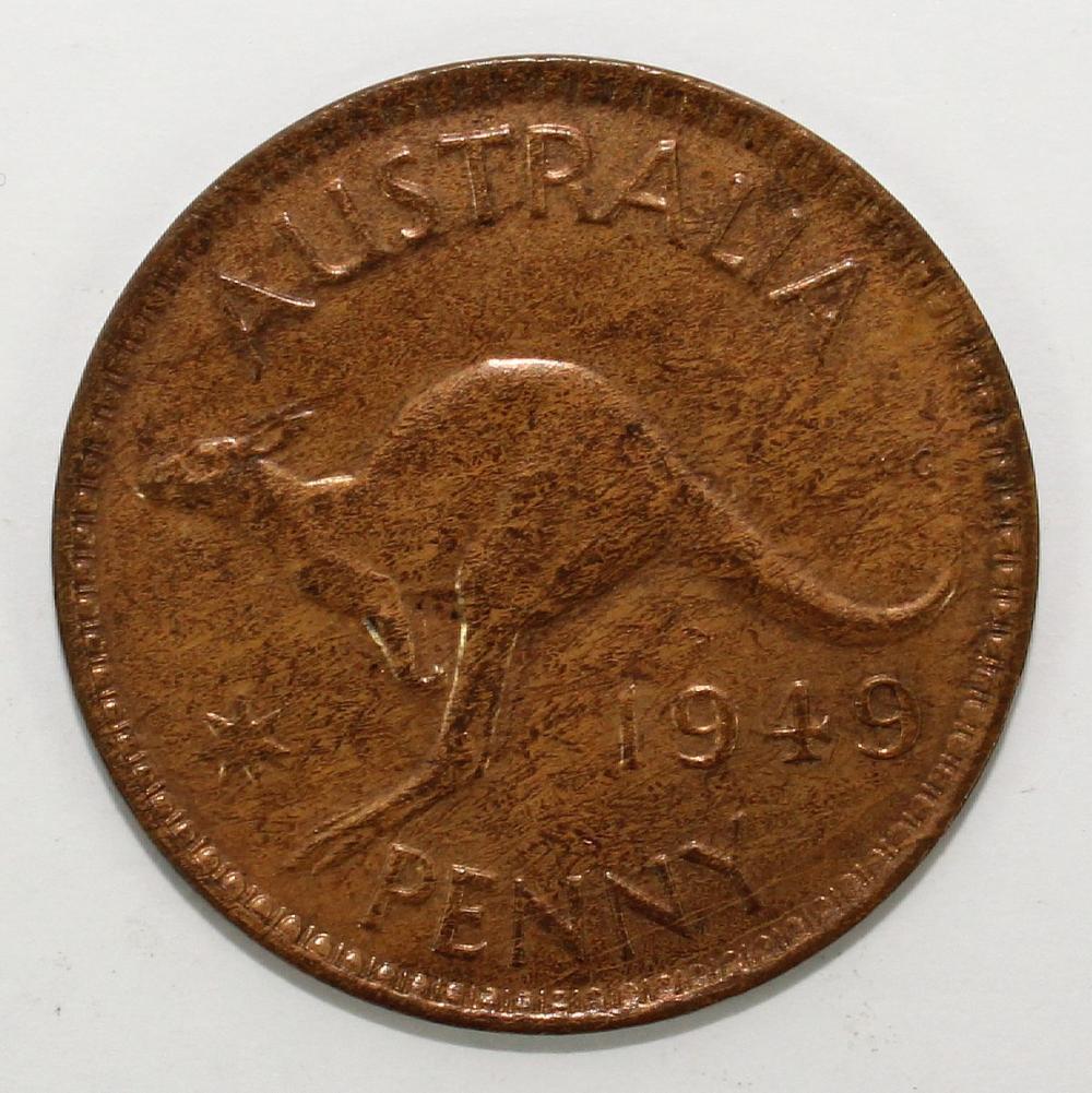 Australia 1949 Penny, Uncir... image