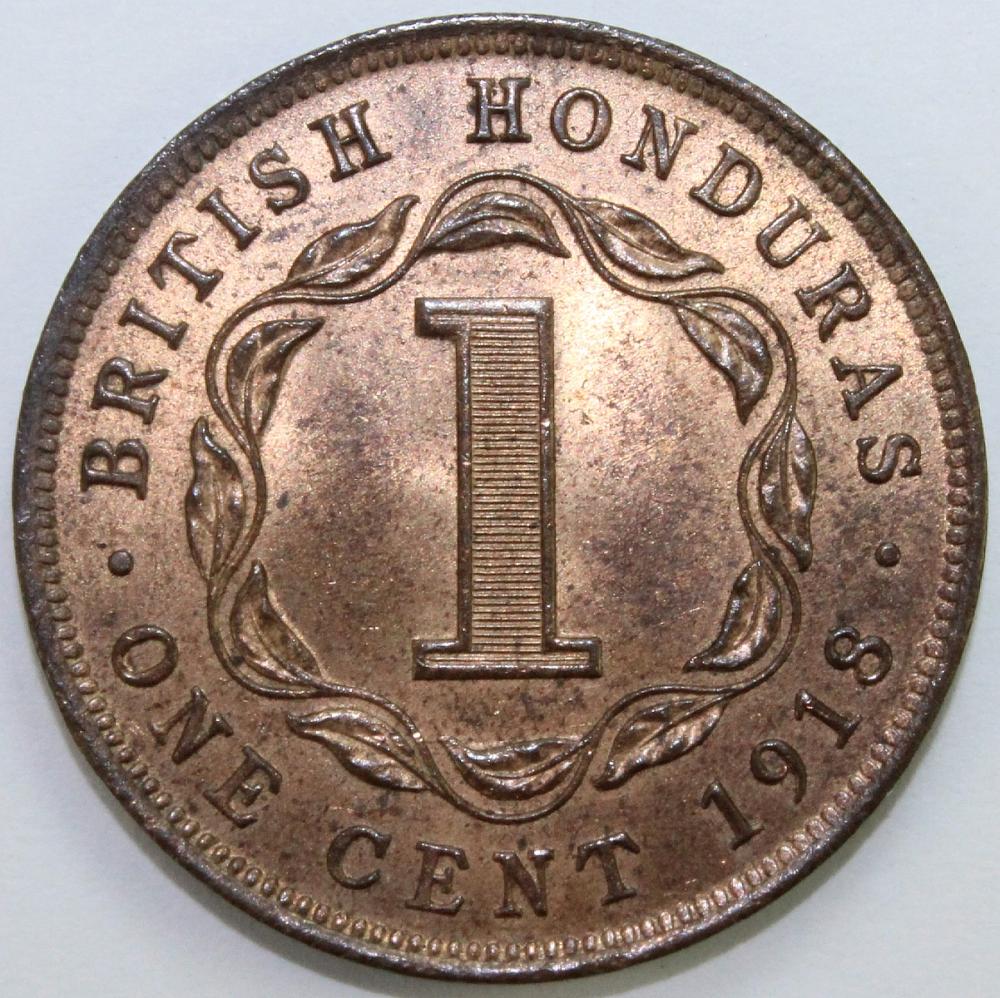 British Honduras 1918 Cent,... image