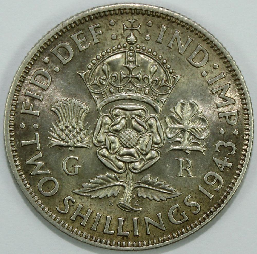 Great Britain 1943 Florin, ... image