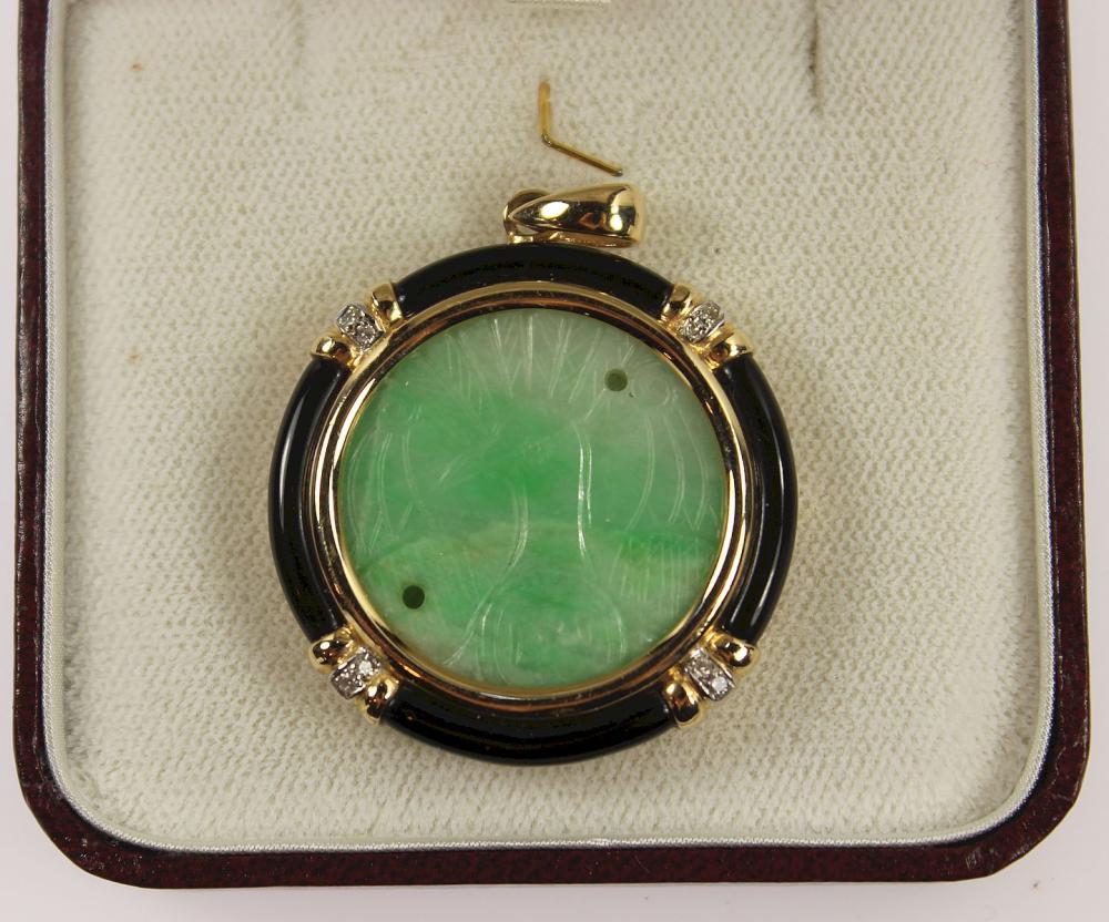 Green Jade Pendant with car... image