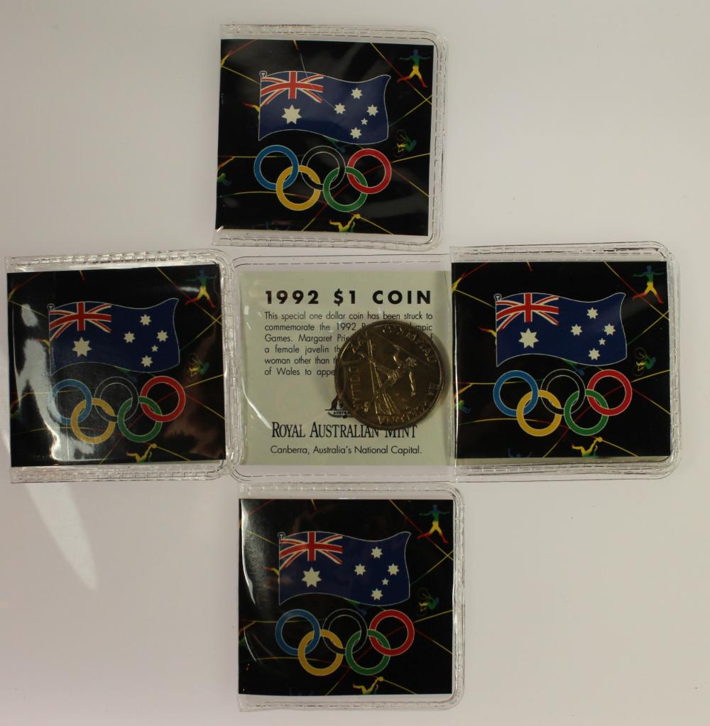 Australia 1992 'Barcelona Olympic' Dollars, Uncirculated (5 coins)