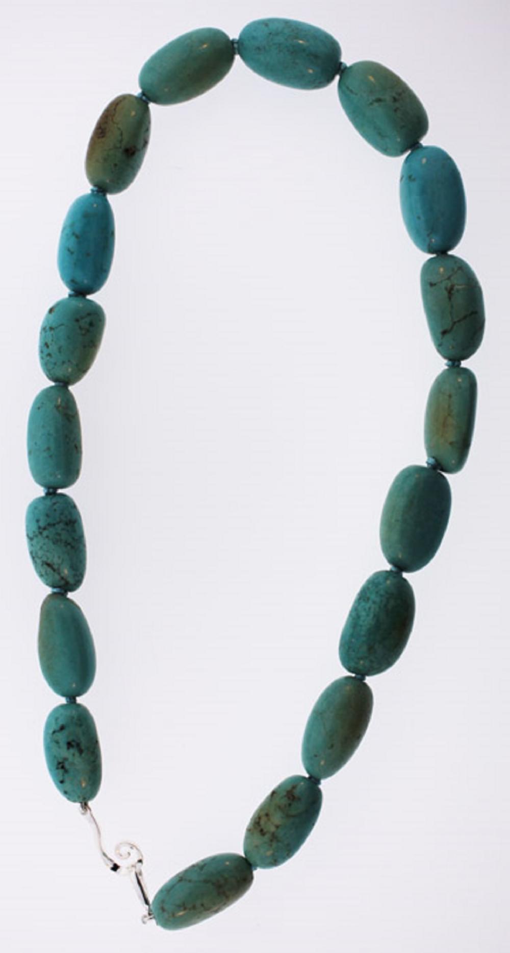 Heavy Turquoise Bead Necklace image