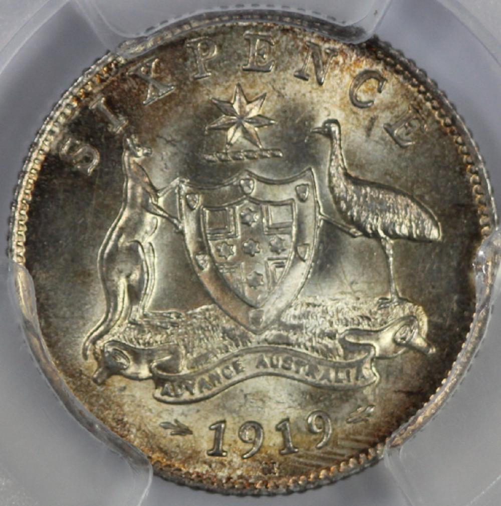 Australia 1919 M Sixpence, ... image