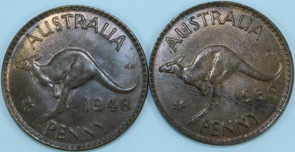 Australia 1938 & 1948 Penni... image