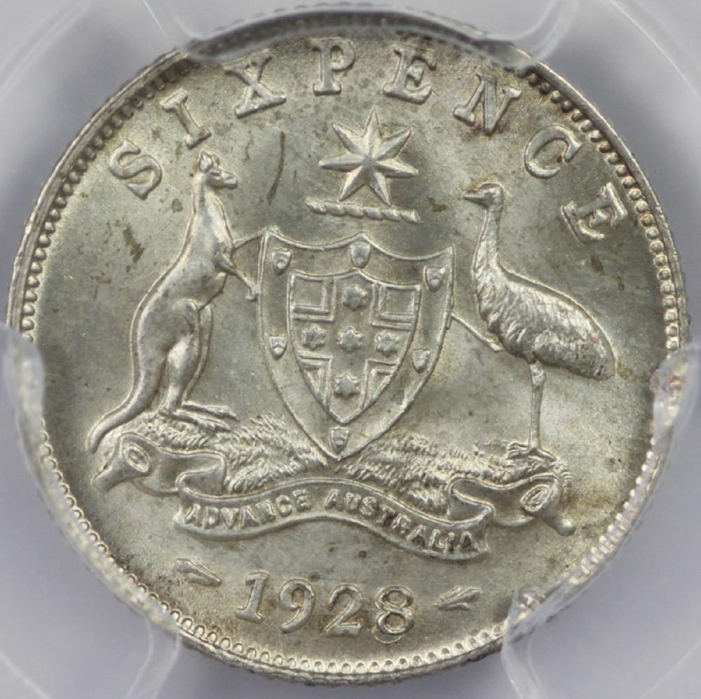 Australia 1928 Sixpence, PC... image