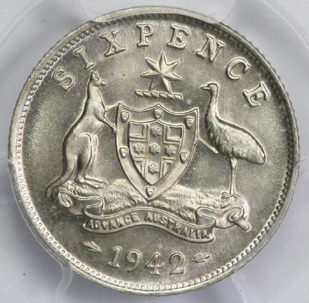 Australia 1942 (M) Sixpence... image