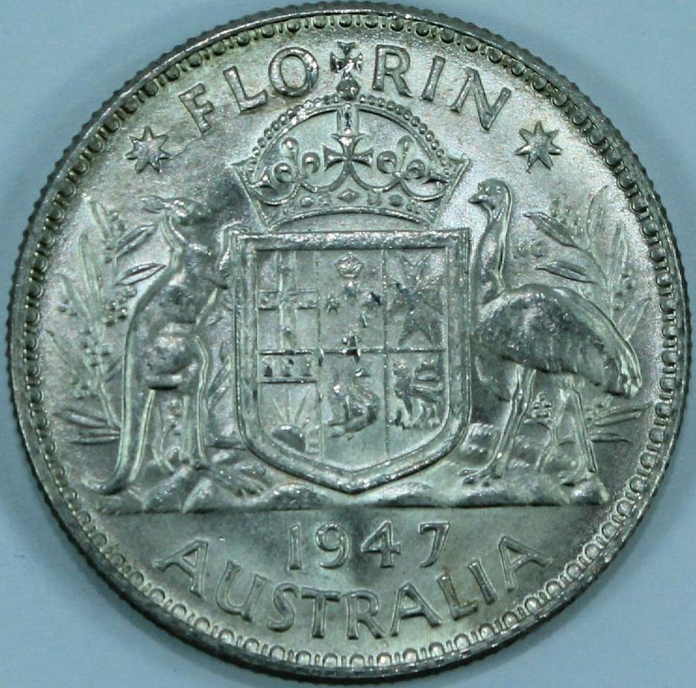 Australia 1947 Florin, Choi... image