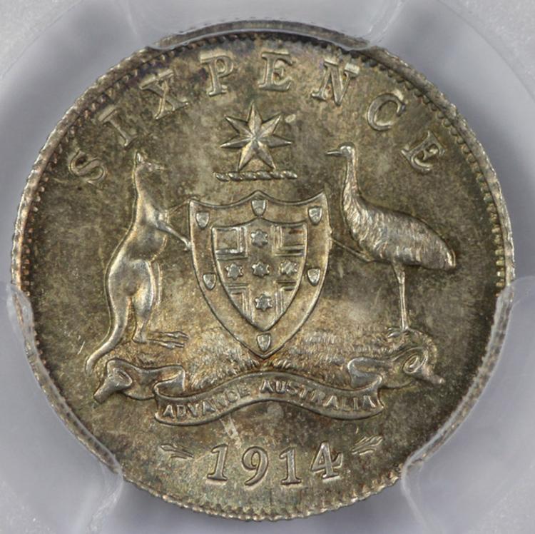 Australia. 1914 Sixpence, P... image