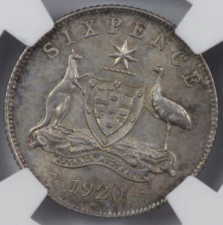 Australia. 1920 M Sixpence,... image