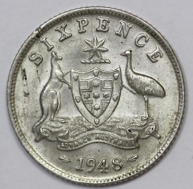 Australia. 1948 Sixpence, C... image