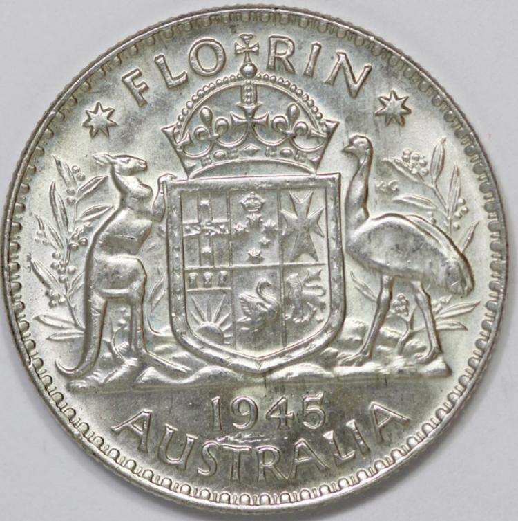 Australia. 1945 Florin, Lus... image