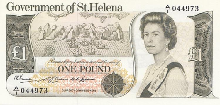 St Helena. (1976) £1, Uncir... image