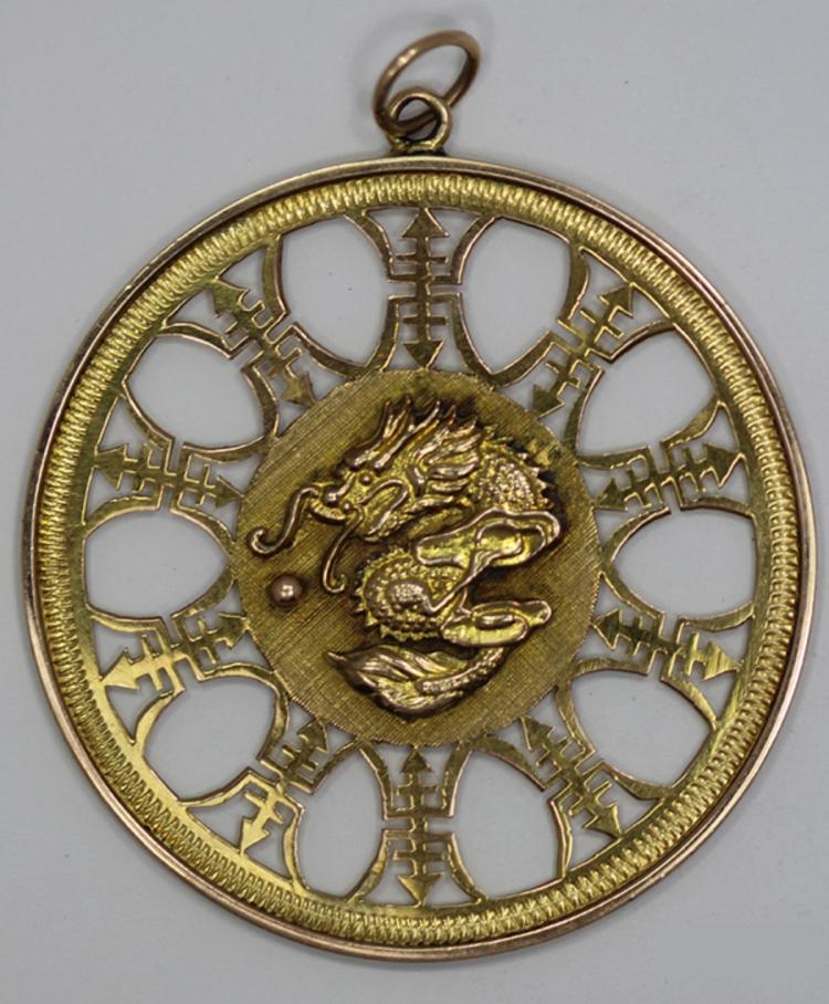 Chinese Gold Pendant in 9ct... image