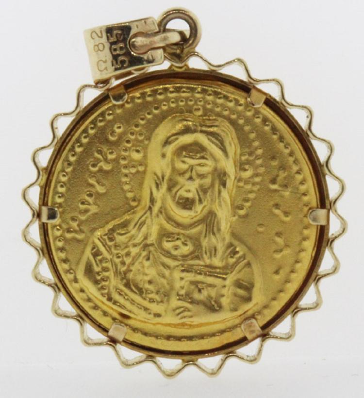 14ct Pendant with Byzantine... image