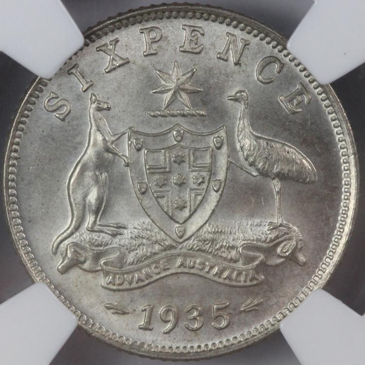 Australia. 1935 Sixpence, N... image