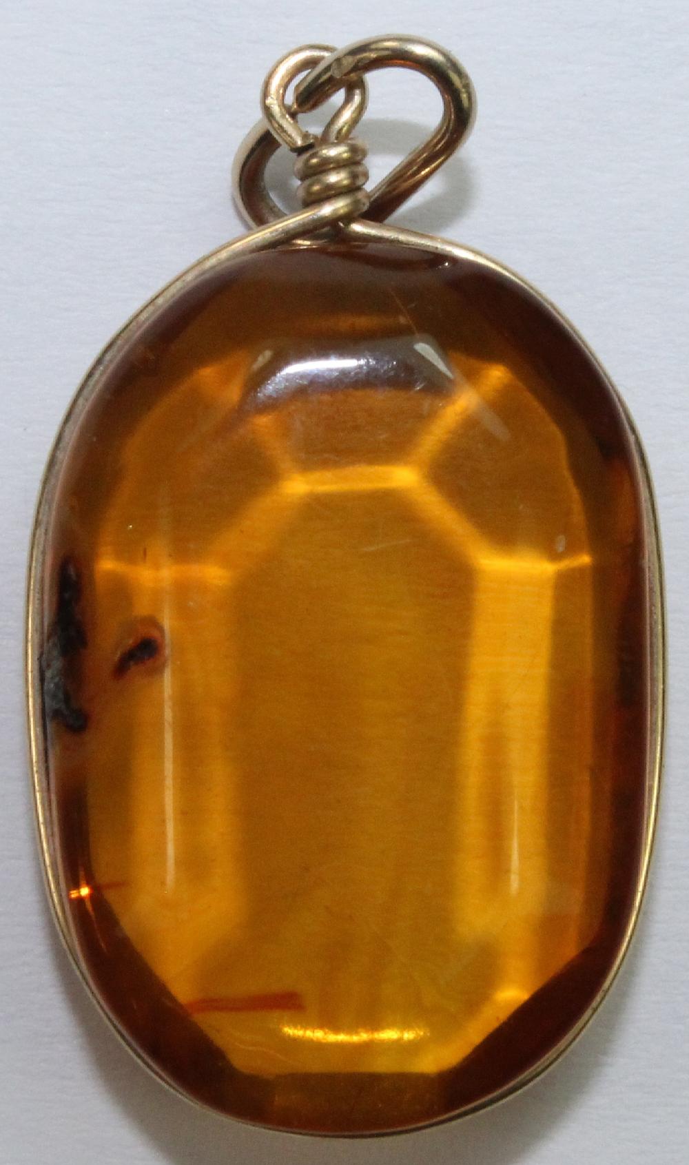 Amber Pendant with simple 9... image