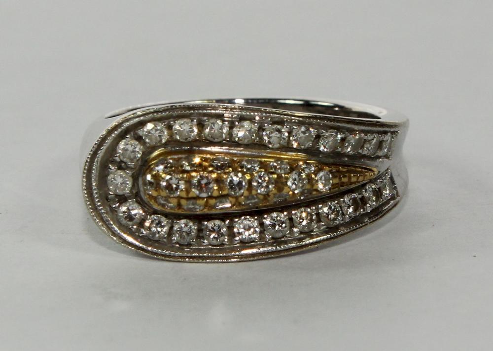 Italian Diamond Ring in Pla... image