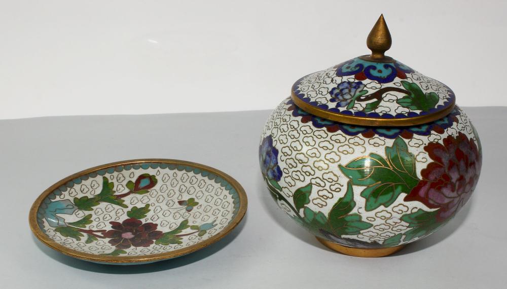 Chinese Cloisonne Lidded Po... image