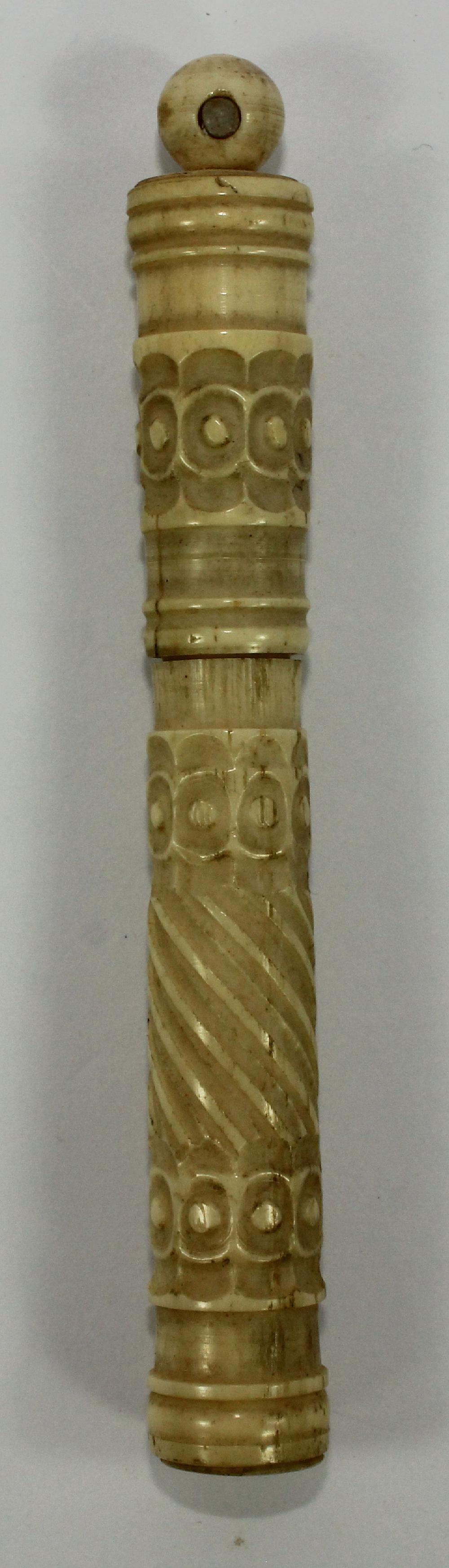 Antique Carved Ivory Sewing... image