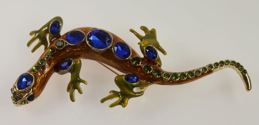 Costume Lizard Brooch with ... image