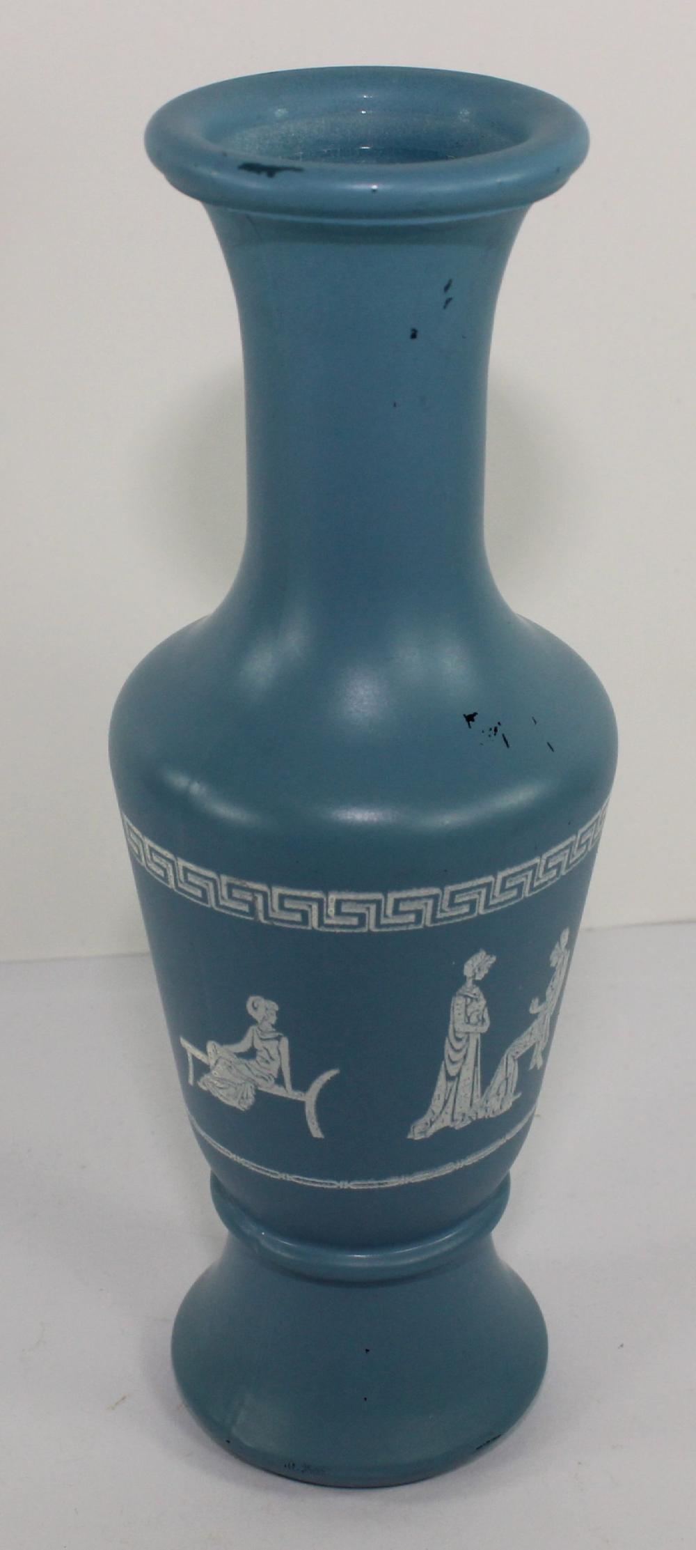 Painted Blue Glass Vase in ... image