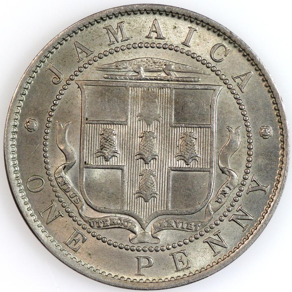 Jamaica 1920 Penny, near Ge... image