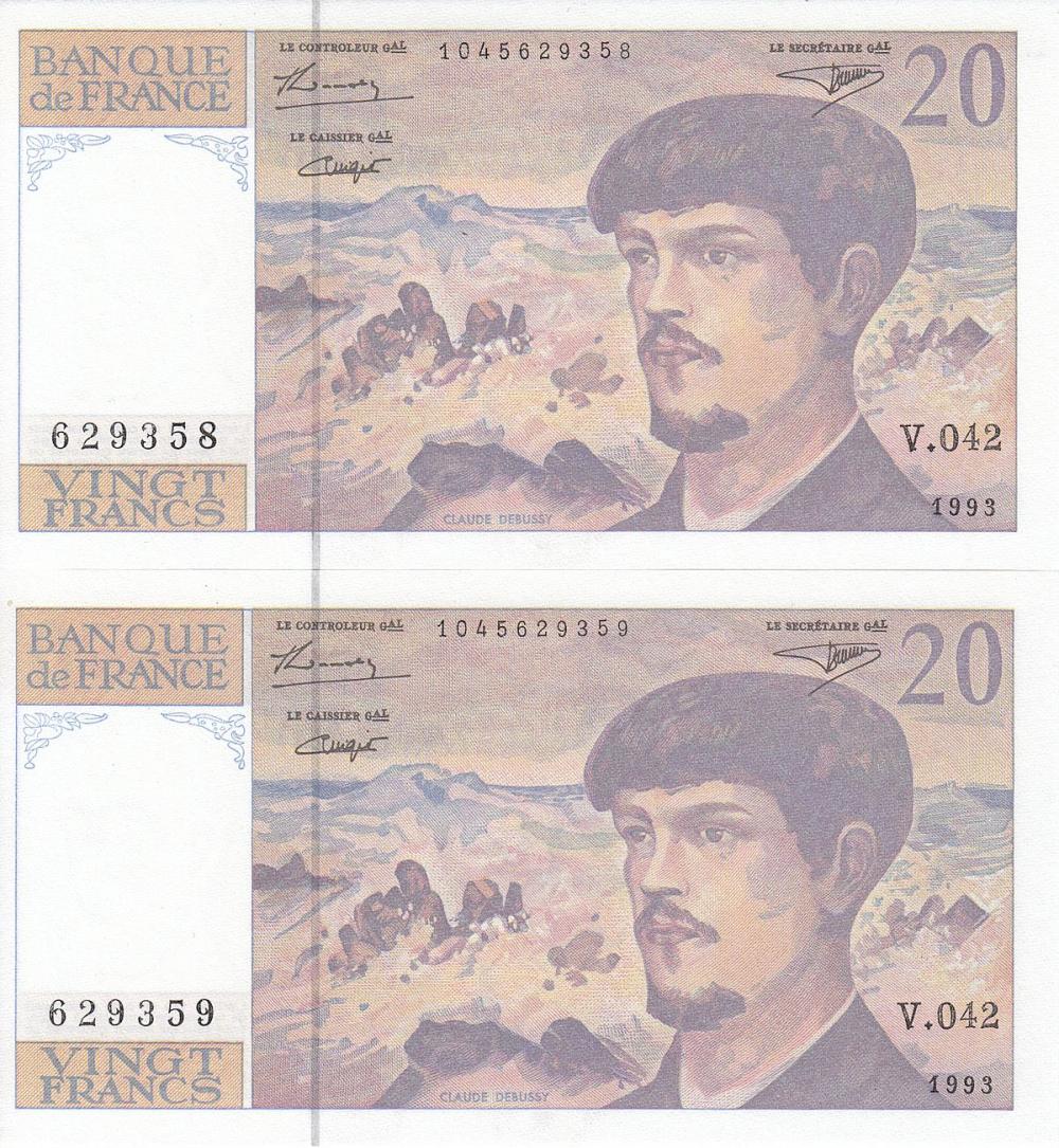 France 1993 20 Francs, Unci... image