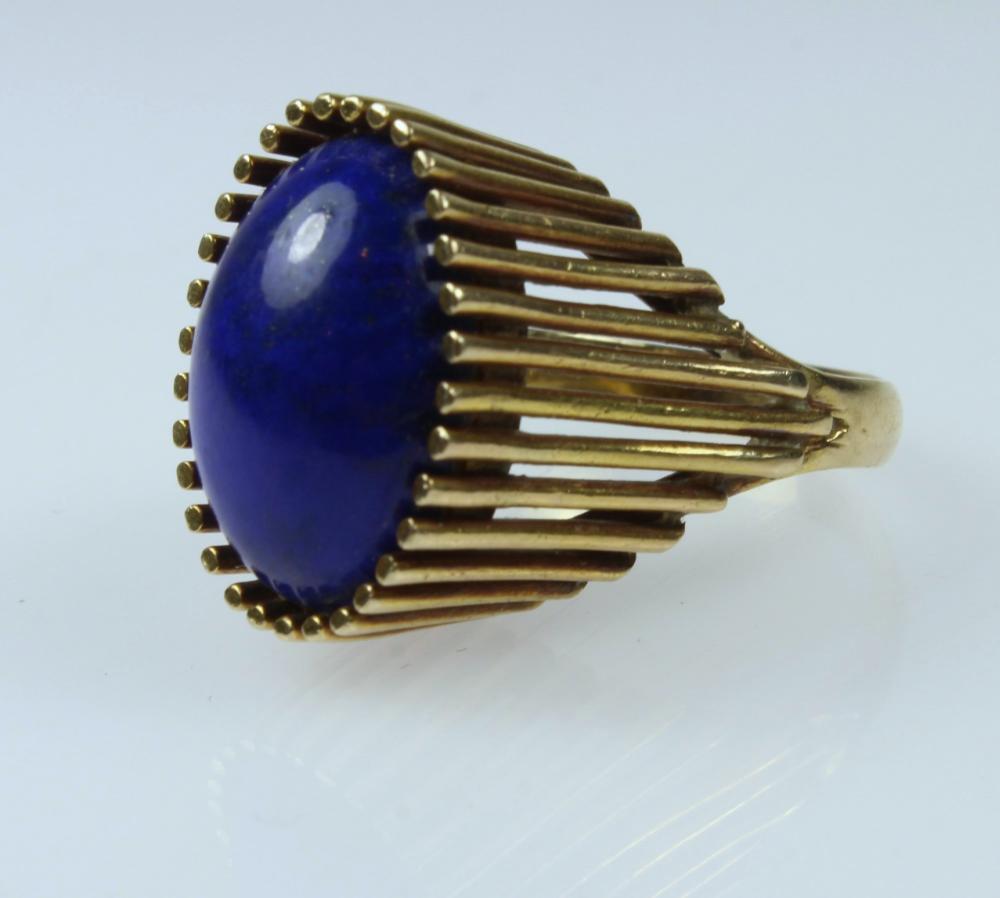 Stylish 1960's Lapis Ring i... image