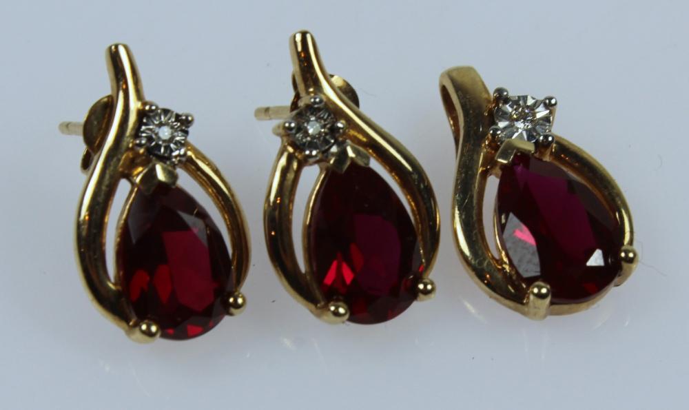 Ruby & Diamond Earrings in ... image