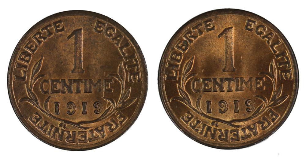 France 1919 Centime, Uncirc... image