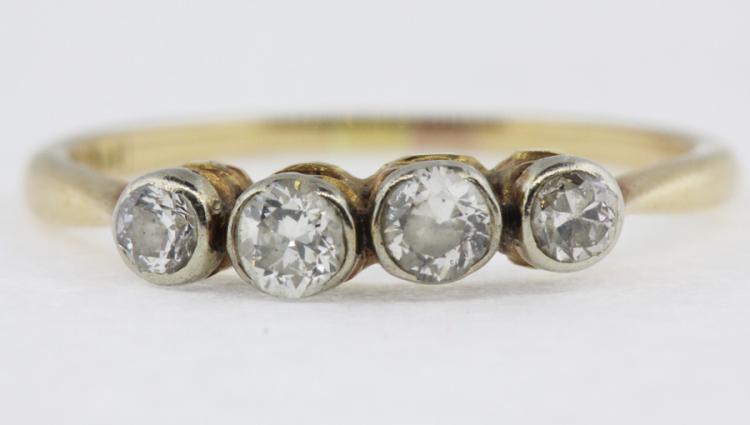 Four Old Cut Diamonds (.40 ... image