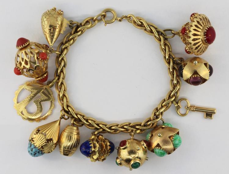 Heavy 1970s Charm Bracelet ... image