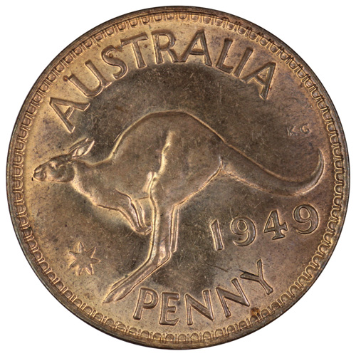 Australia 1949 Penny, Brill... image