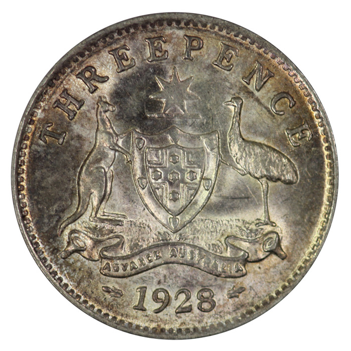 Australia 1928 Threepence, ... image