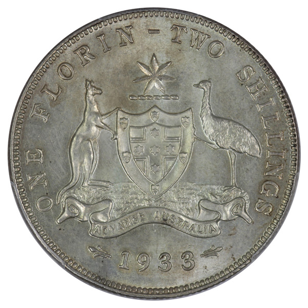 Australia 1933 Florin, PCGS... image