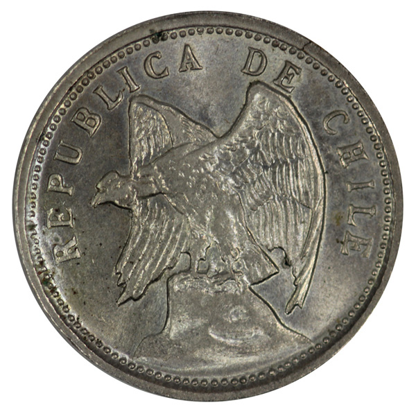 Chile 1928 5 Centavo, Gem image