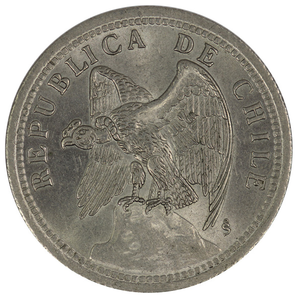 Chile 1933 Peso, Choice Unc... image