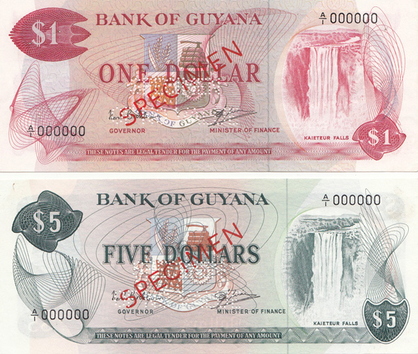 Guyana (1966) $1 & $5 Speci... image