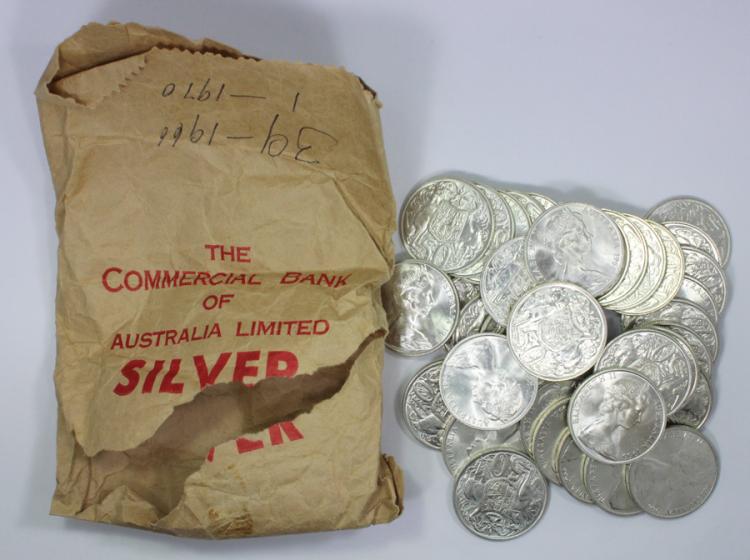 Australia 1966 Silver 50 Ce... image