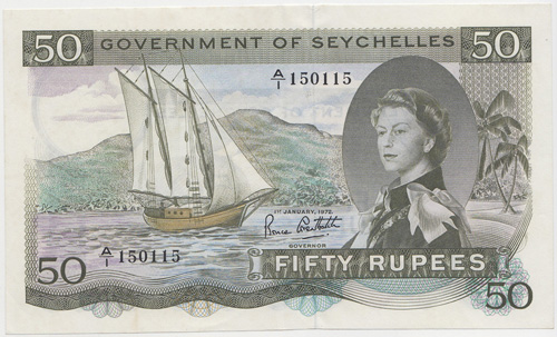 Seychelles 1972 50 Rupees, ... image