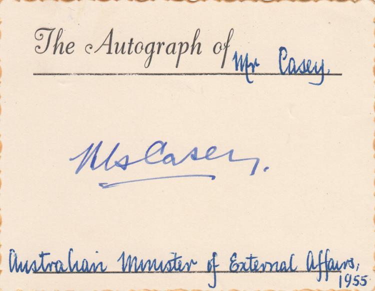 Lord Richard Casey signatur... image