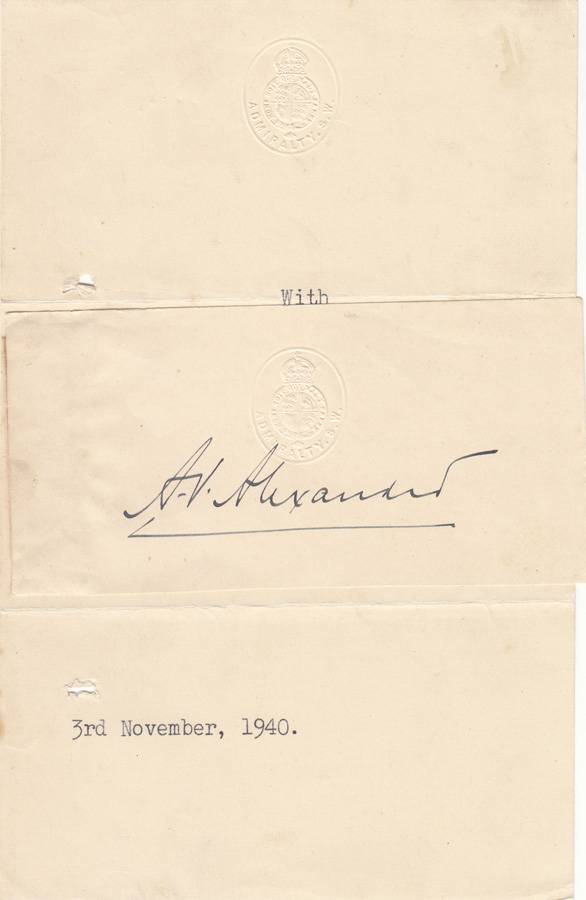 A.V. Alexander signature on... image