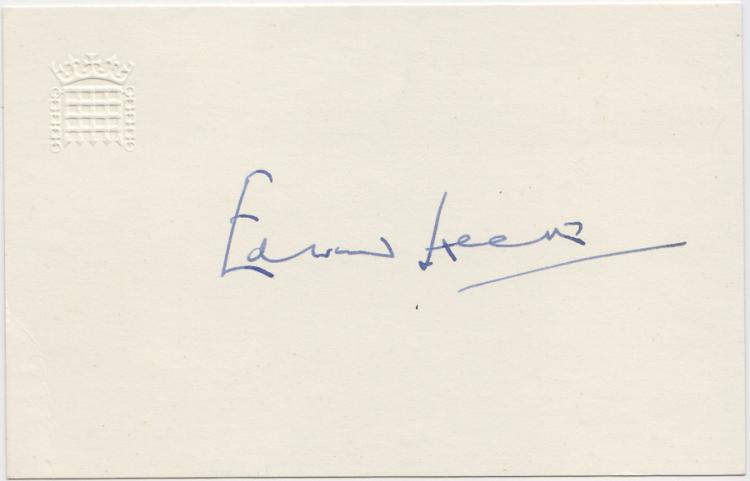 Edward Heath signature on P... image