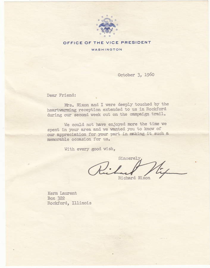 Richard Nixon form letter s... image