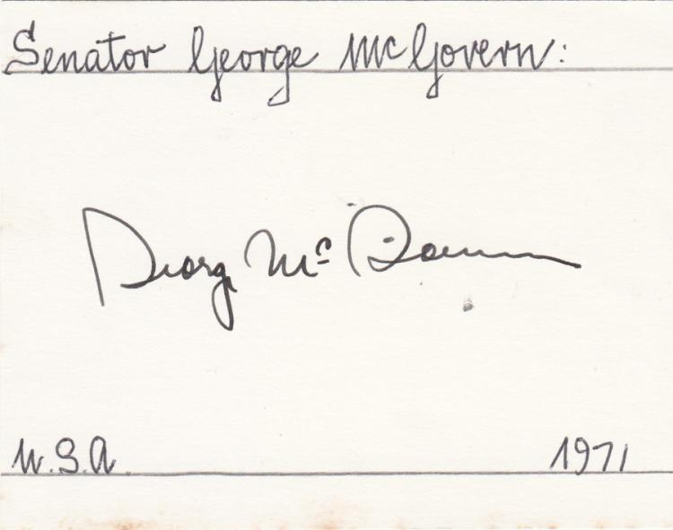 George McGovern signature o... image