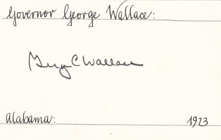 George Wallace signature on... image