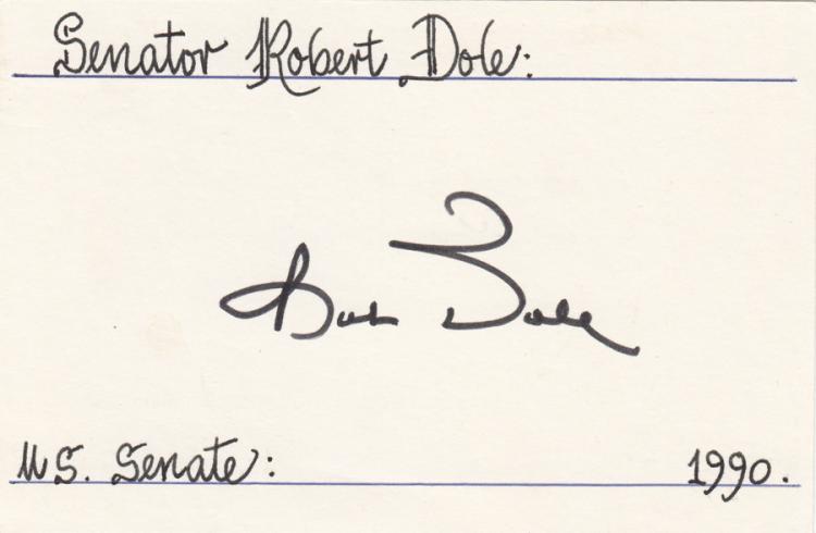 Robert (Bob) Dole signature... image