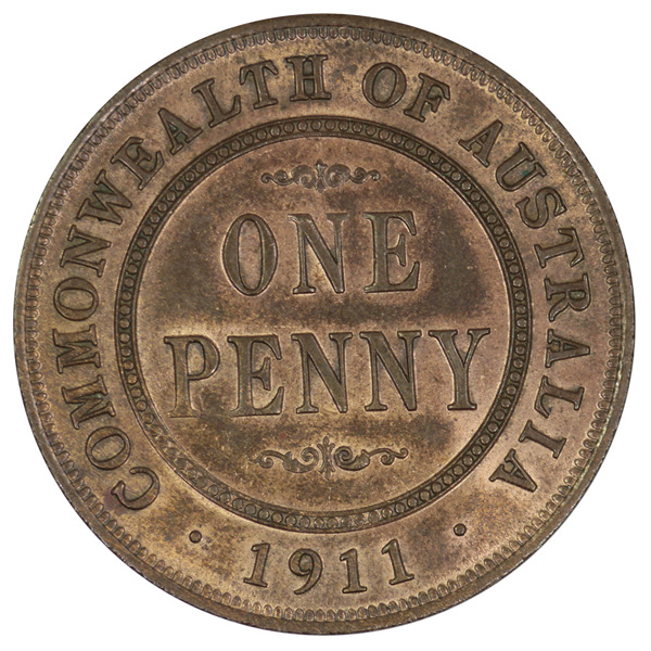 Australia 1911 Penny, Uncir... image